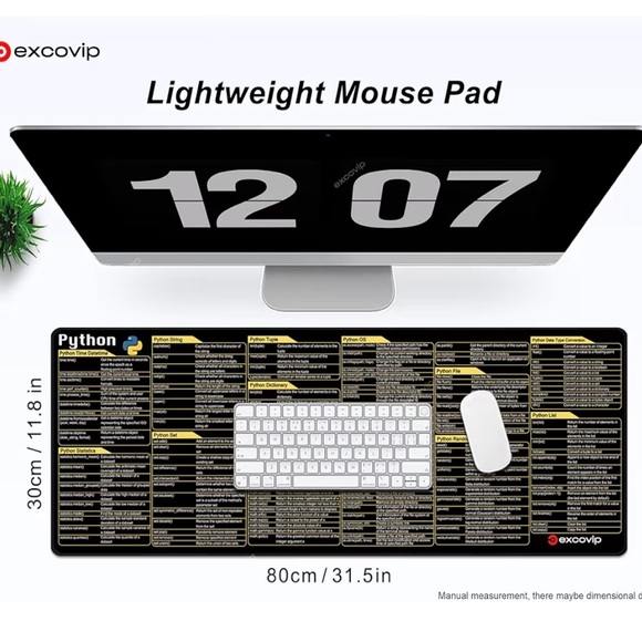 Python Commands Shortcuts Mouse Pad - Picture 2 of 8